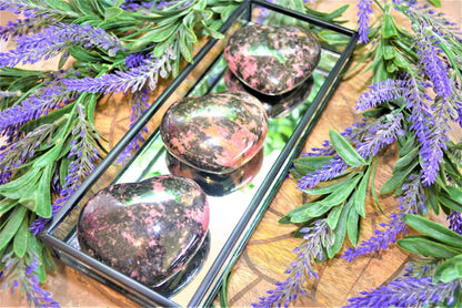 Rhodonite Crystal Hearts