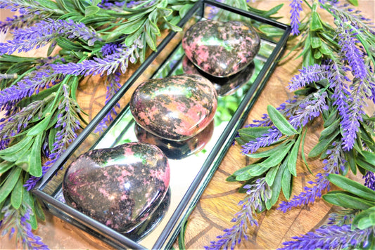 Rhodonite Crystal Hearts
