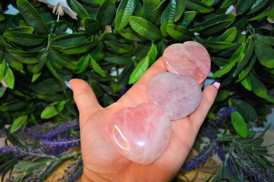 Rose Quartz Flat Heart 5cm