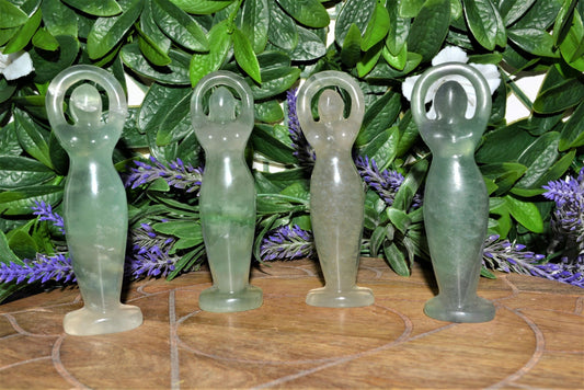 Fluorite Carved Goddess Totem - Standing