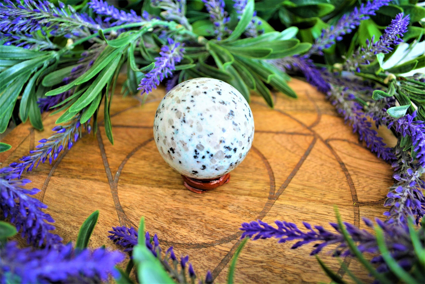 Kiwi Jasper Sphere with stand