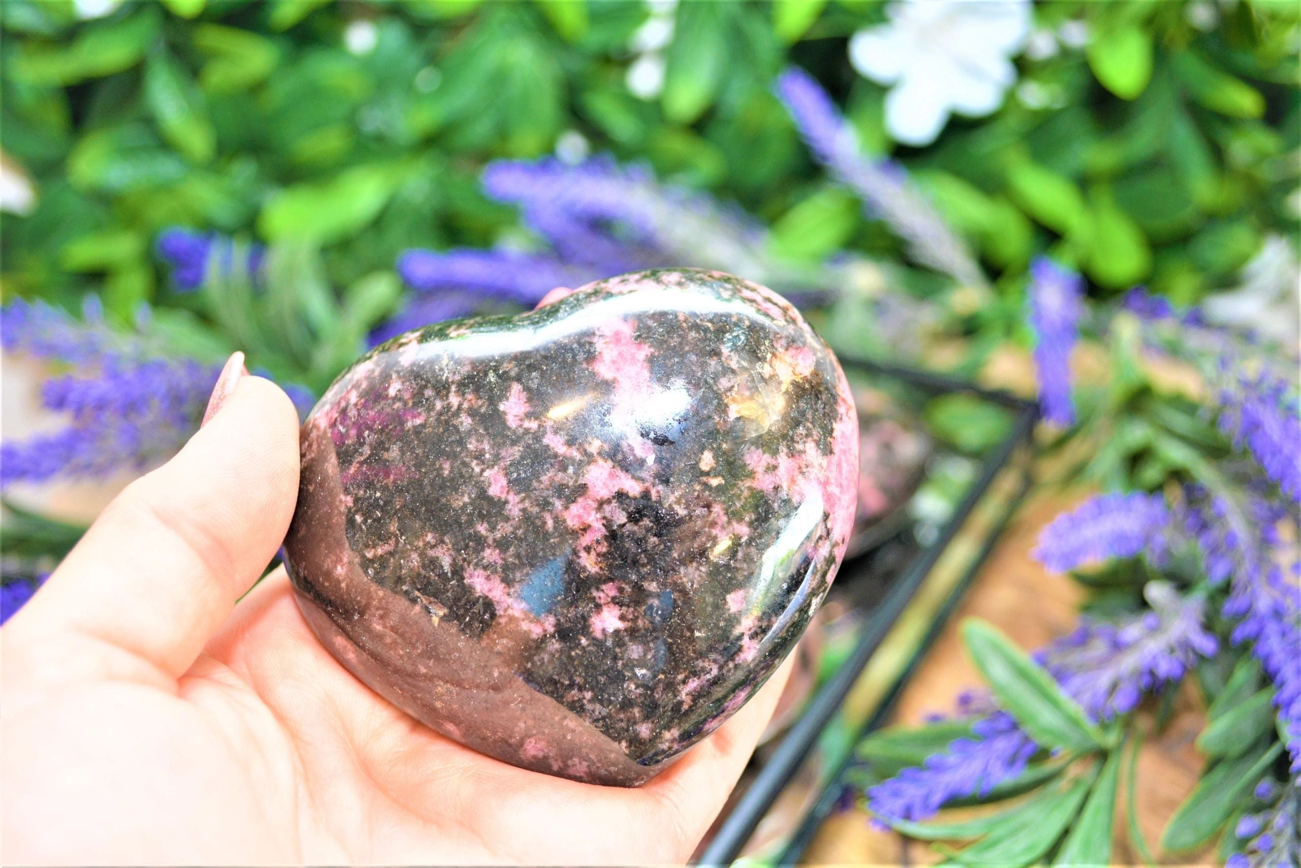Rhodonite Crystal Hearts