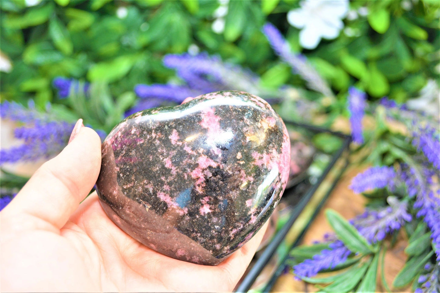 Rhodonite Crystal Heart Large